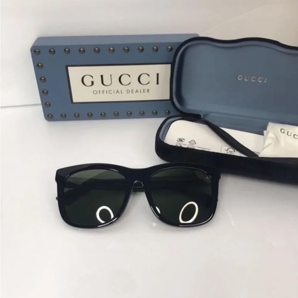 💯 - New Authentic Gucci GG0057SK 002 56 GG0057SK Unisex Sunglasses - Picture 15 of 15